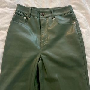 Urban Outfitters- Green leather pants
